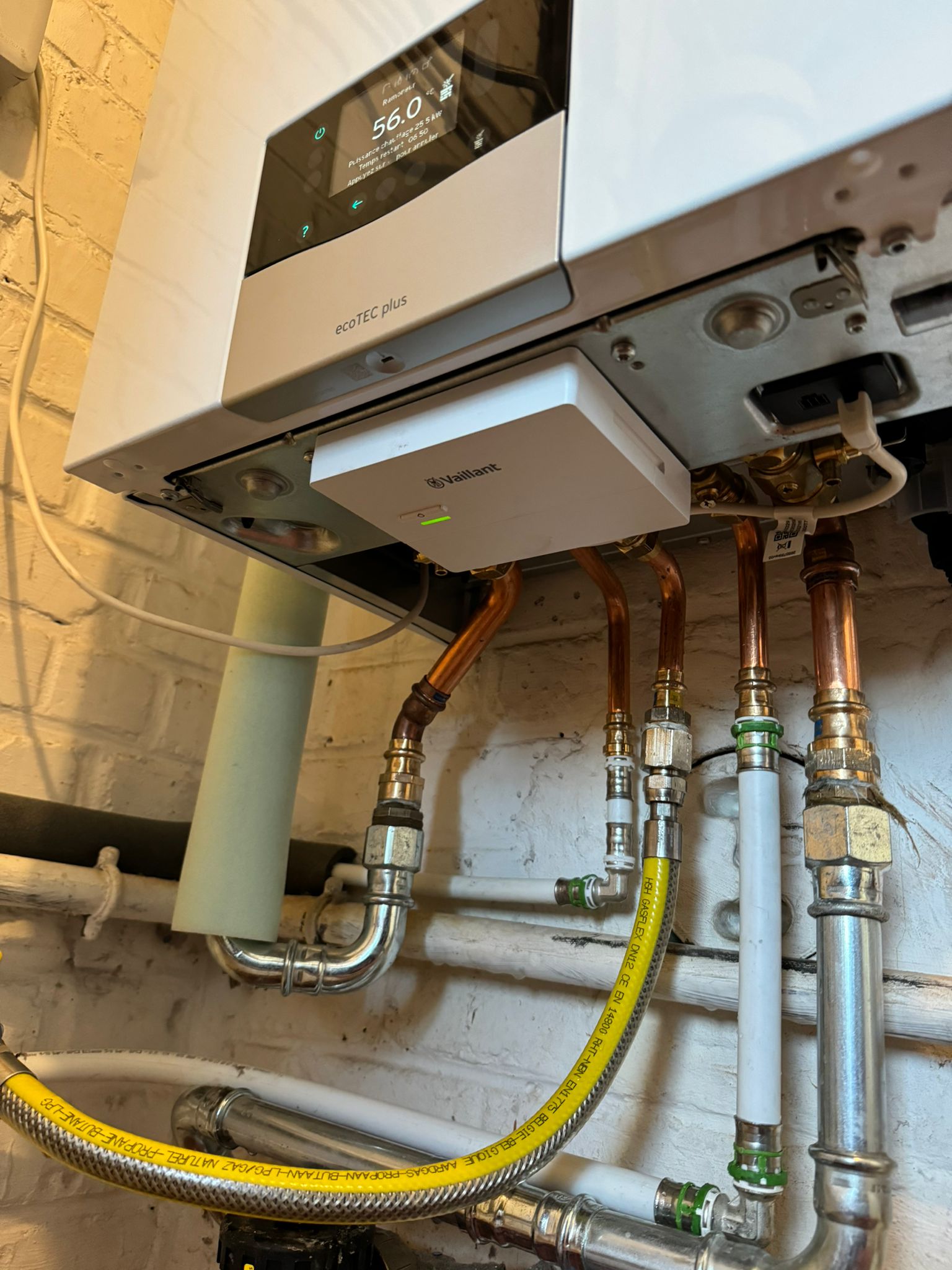Plaatsing van een condensatieketel op gas in een Brusselse woning